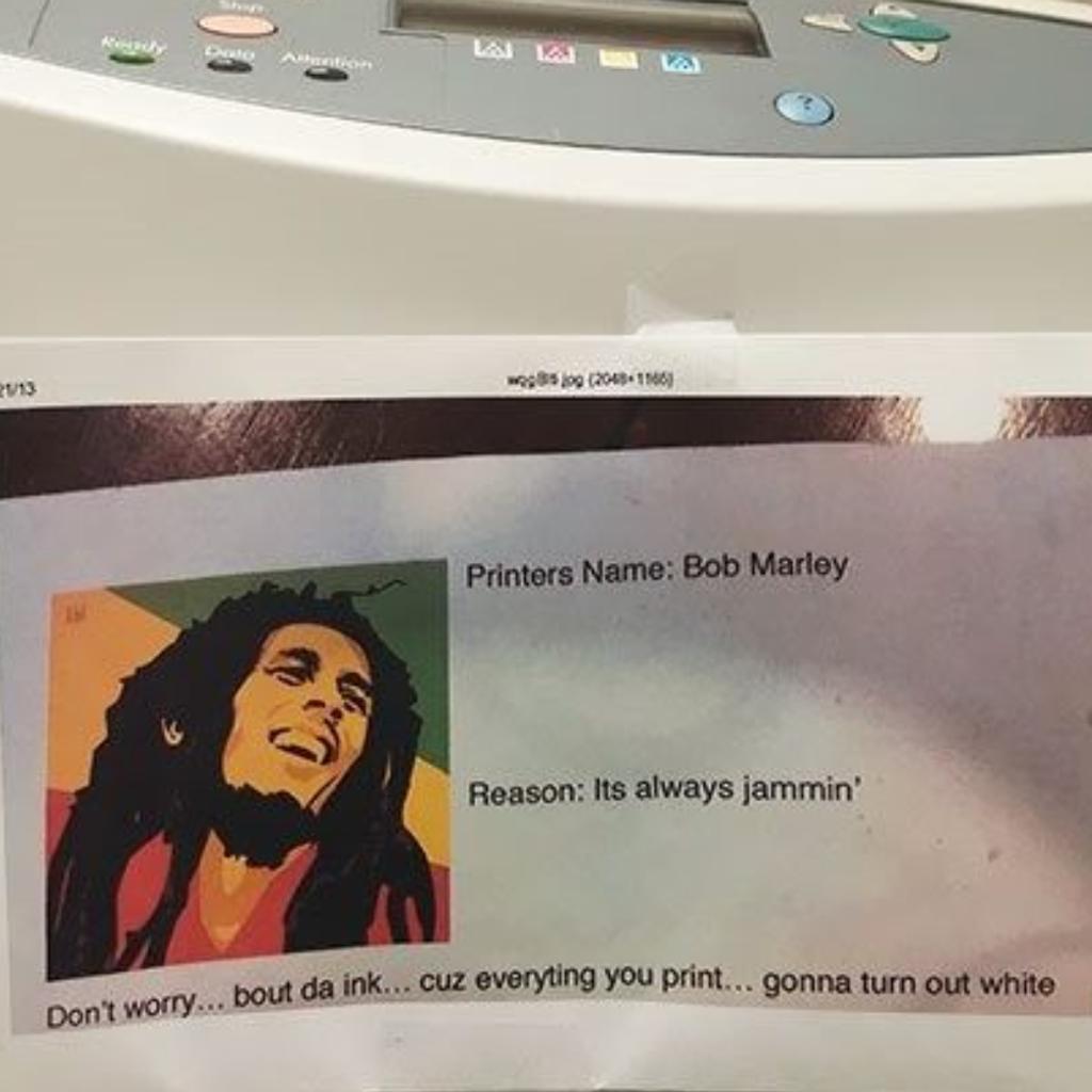 The Printer's Jammin' Office Notes
