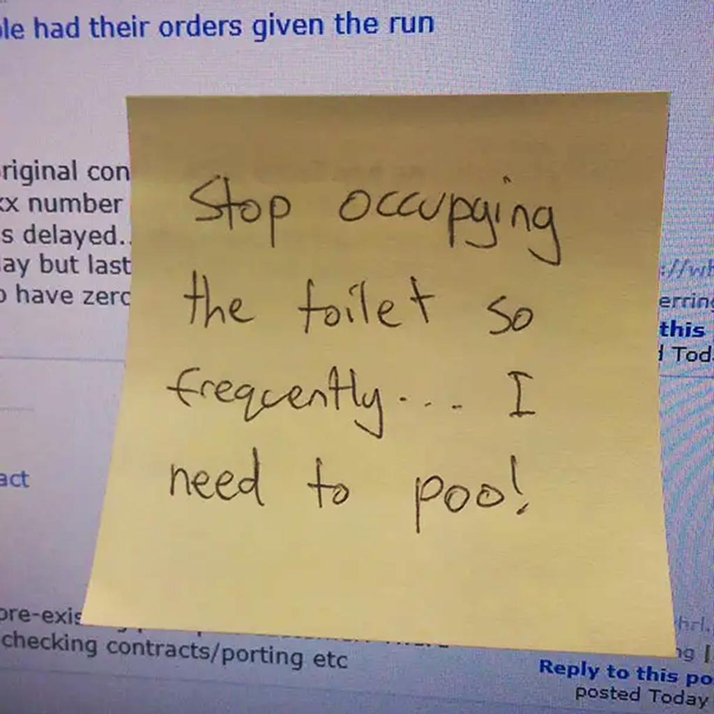 Toilet Possession Office Notes