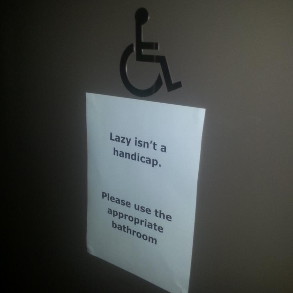 Unacceptable Handicap Office Notes