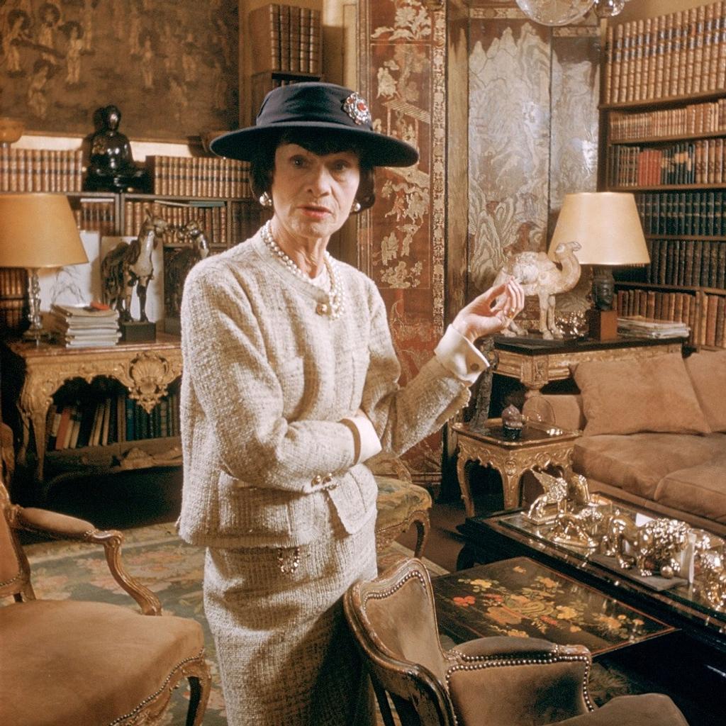 Coco Chanel inside mansion