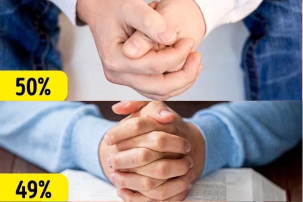 hand clasping thumb position