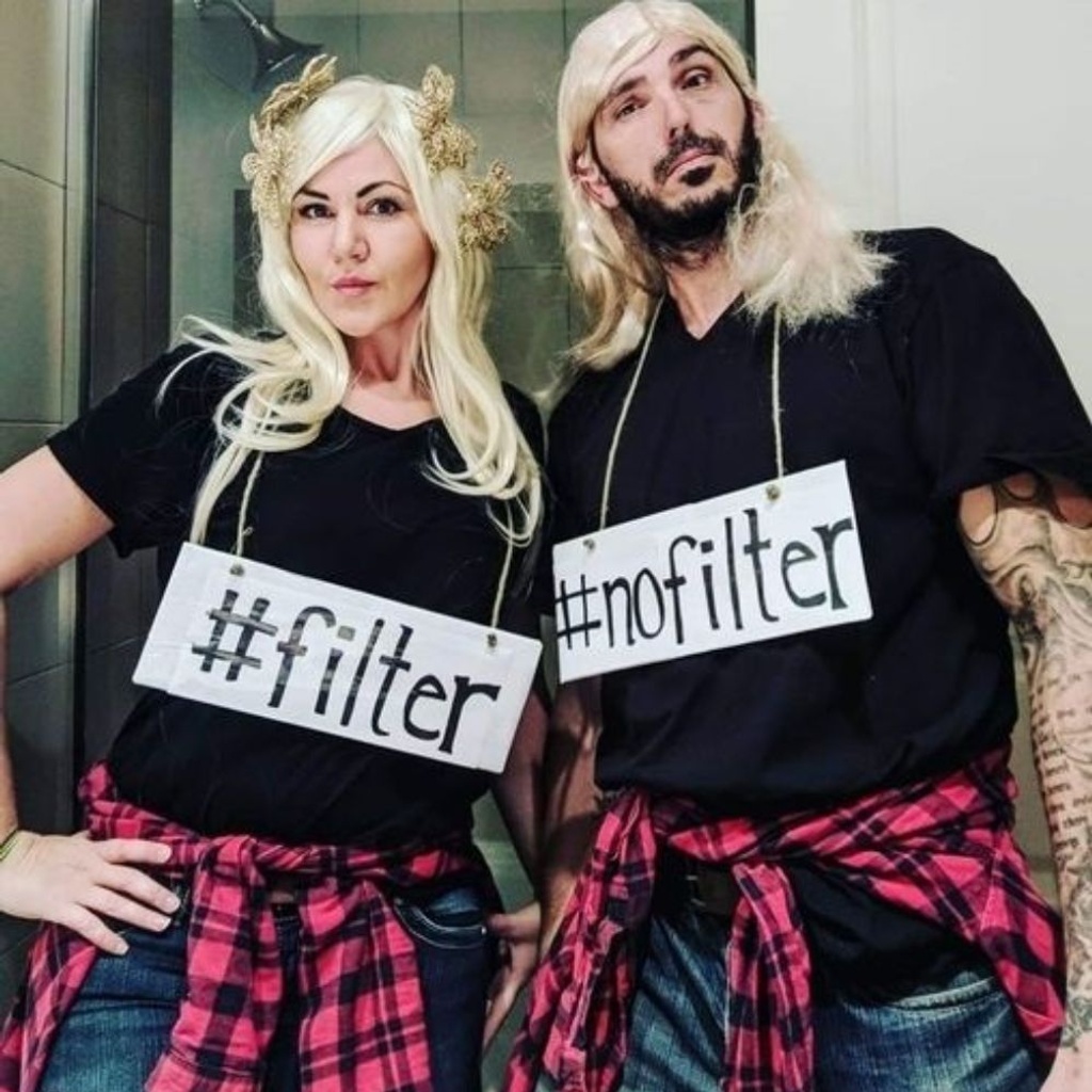 Filter and No-Filter Couples Costume