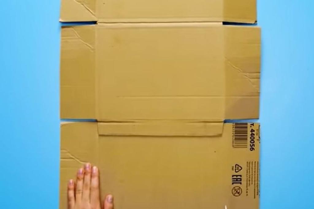 cardboard drop cloth hack