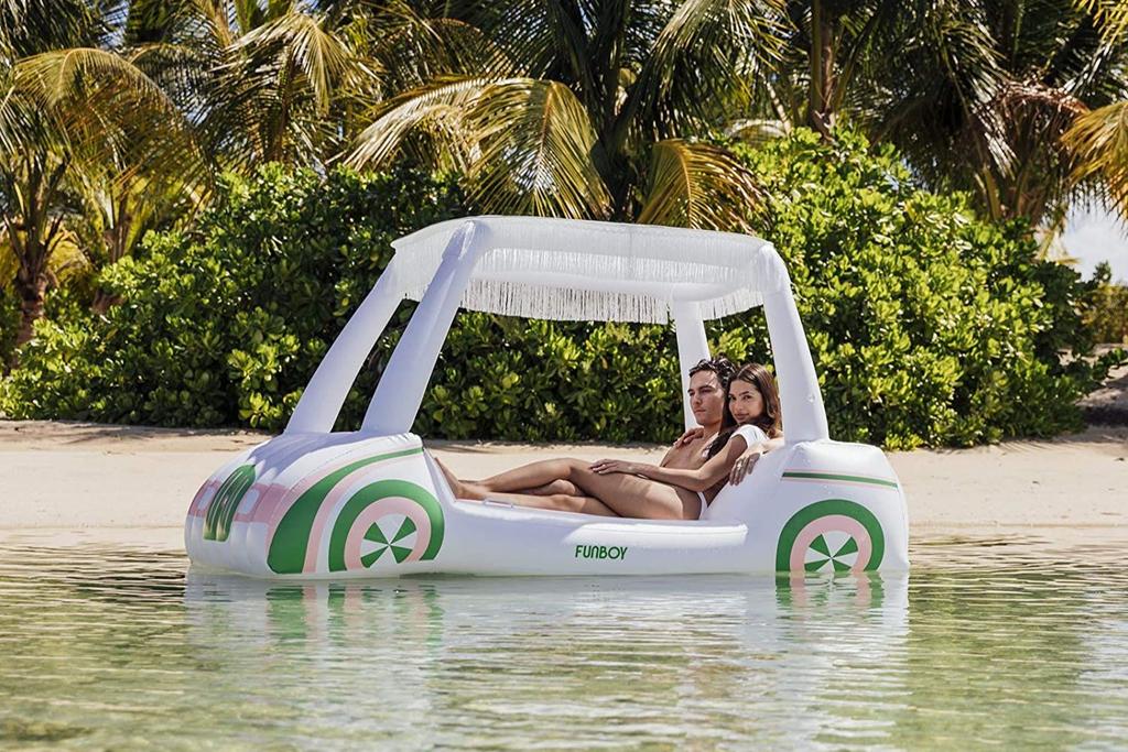 FUNBOY Giant Inflatable Luxury Golf Cart Pool Float