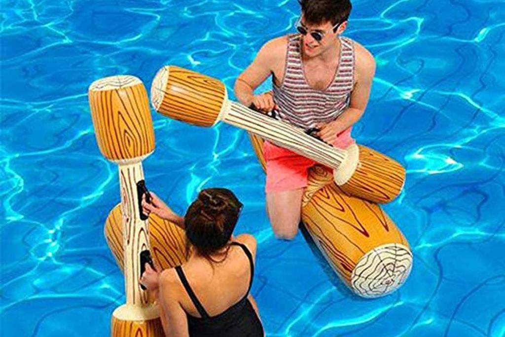 RITONS 4 Pcs Set Inflatable Floating Row Toys