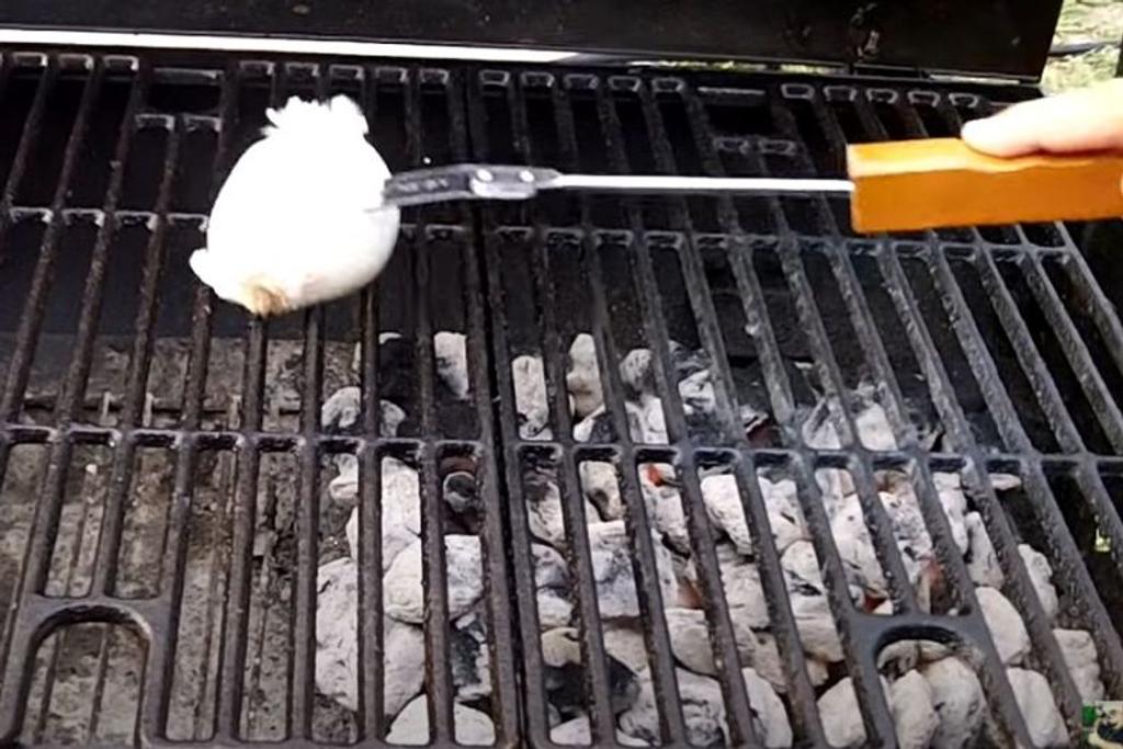 onion clean grill hack