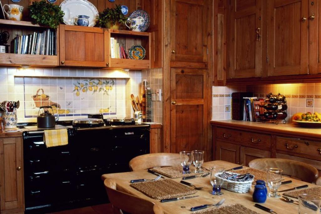 rustic wooden countertop kitchen