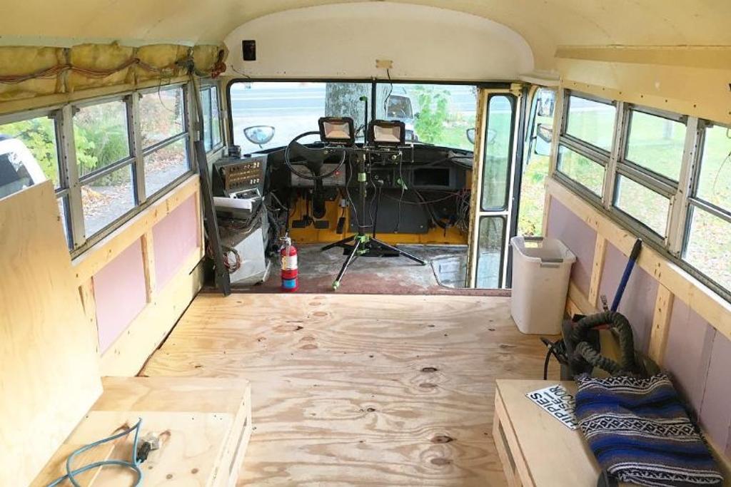 old school bus renovation