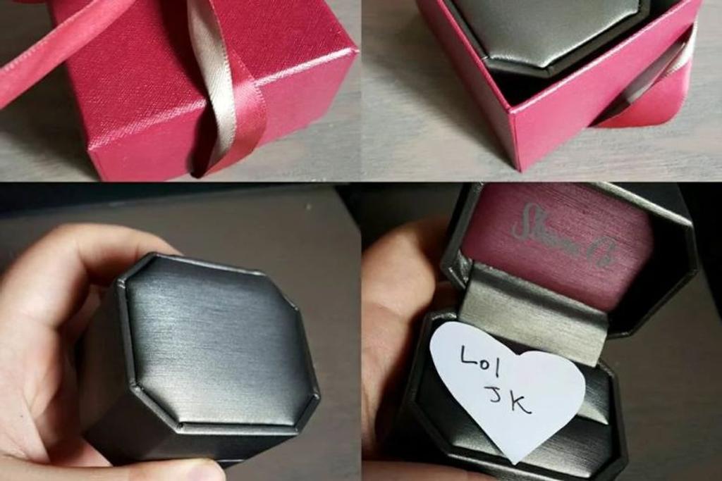 proposal ring box prank