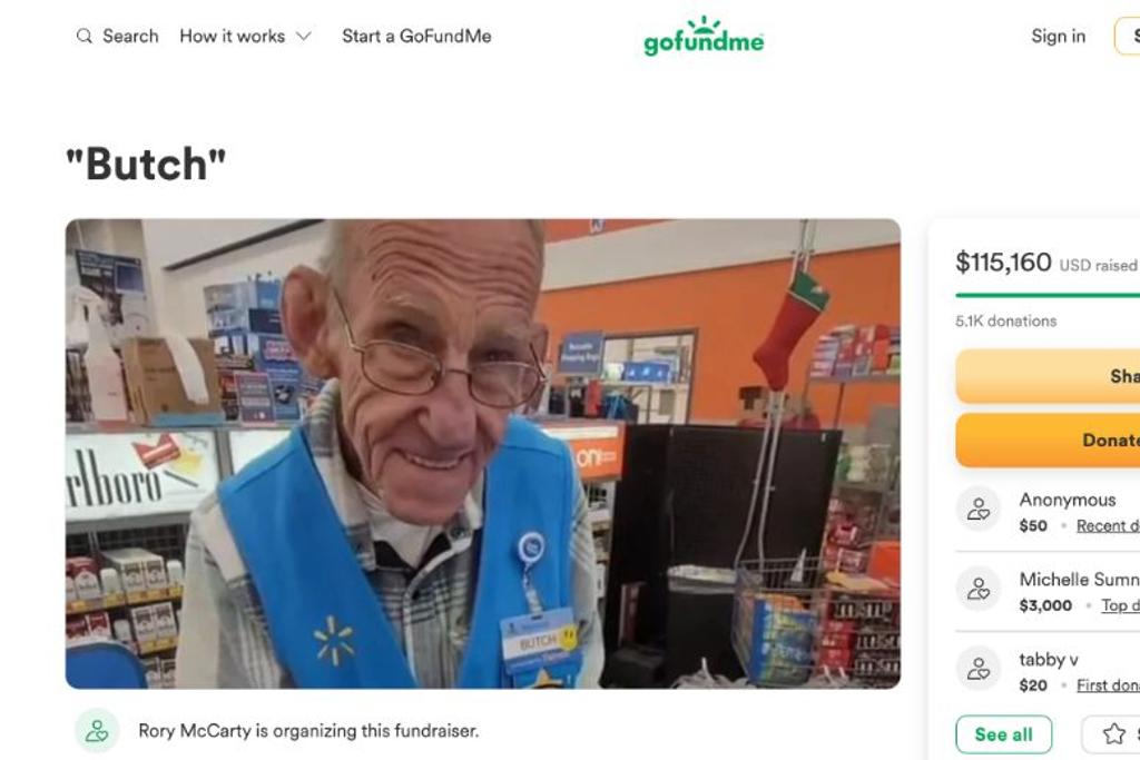 Butch Walmart Elderly GoFundMe