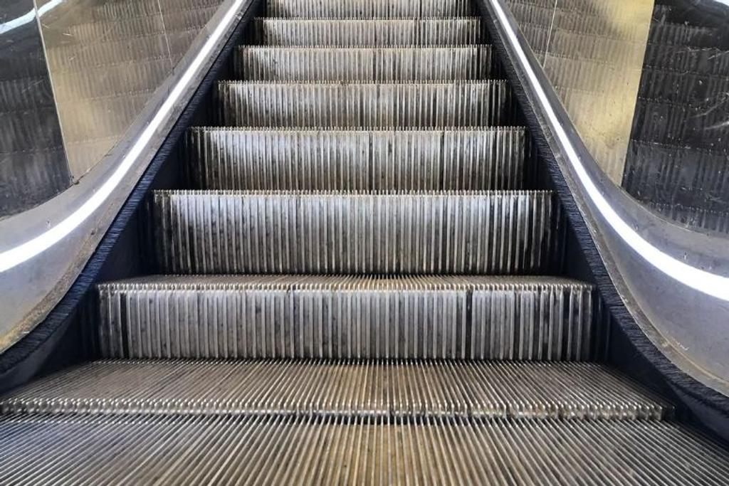 escalator bristle safety feature