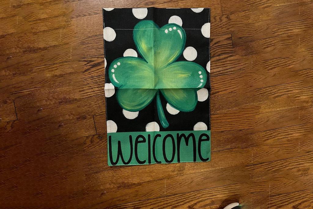Crowned Beauty St Patricks Day Garden Flag