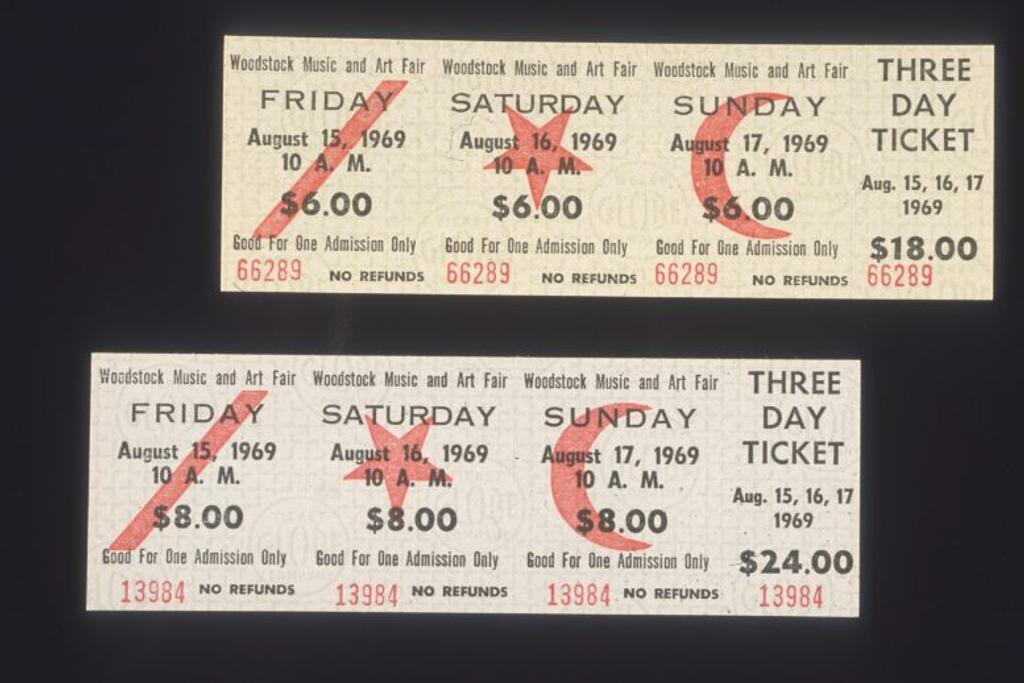 Woodstock Tickets Original Price