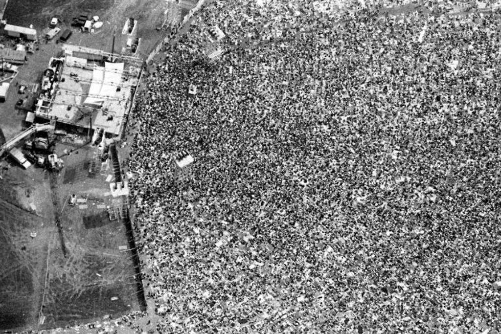 Woodstock Crowd Aerial View