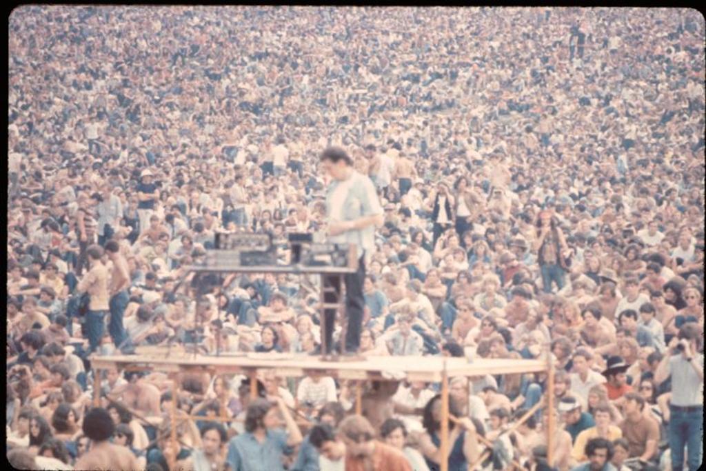 Woodstock Festival Crowds Worker