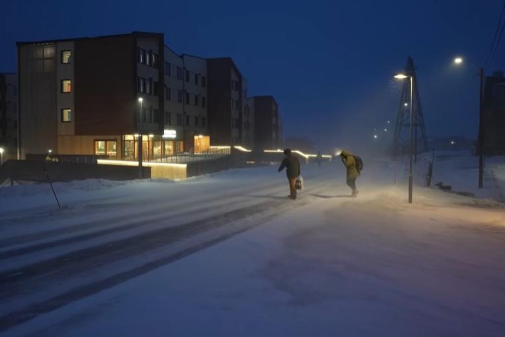 Longyearbyen Main Street Winter