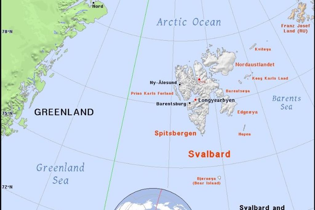 Map Svalbard World Ocean