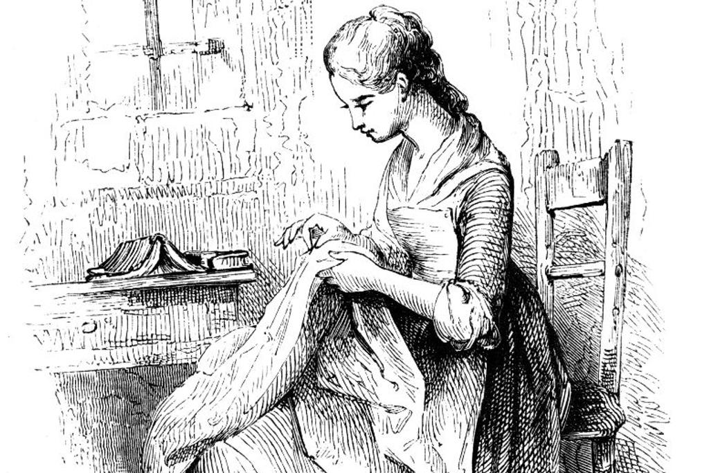 Peasant Woman Sewing History