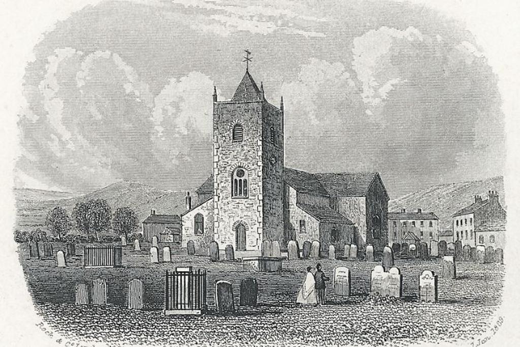 Church Graveyard Illustration England