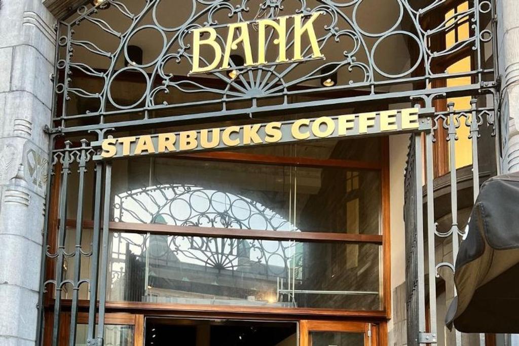 Starbucks Amsterdam interesting location