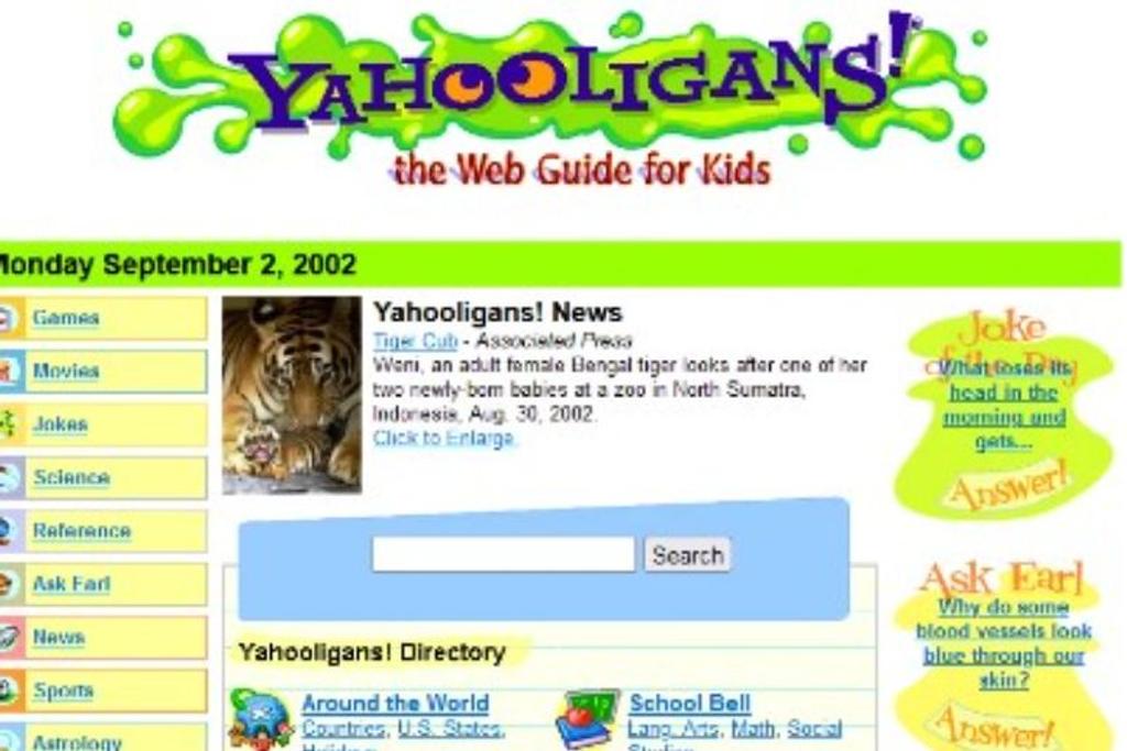 Yahooligans Yahoo 2000s Websites